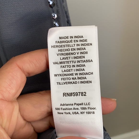 Hand  beaded one shoulder Grey dress - Picture 11 of 14